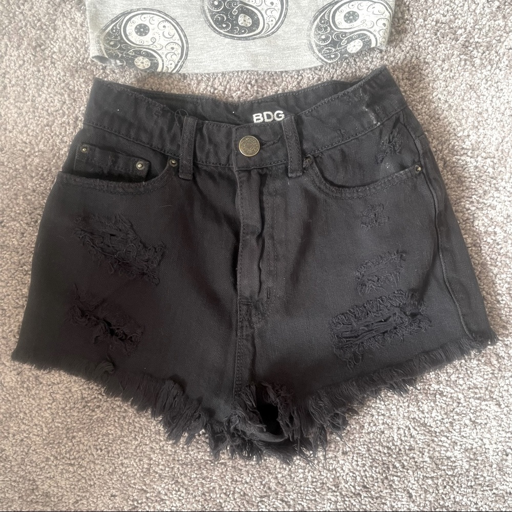 BDG high rise jean shorts